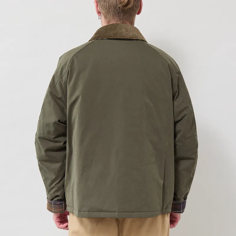 Barbour Oversized Padded Rollback Transport Jacket Olive-2