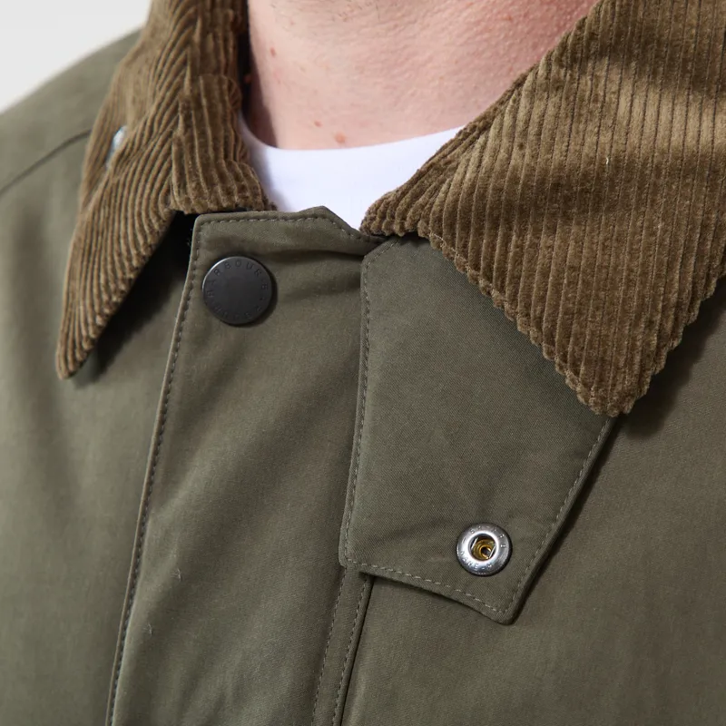 Barbour Oversized Padded Rollback Transport Jacket Olive-3