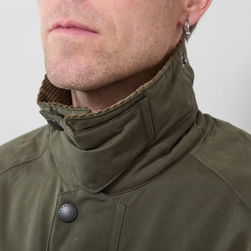 Barbour Oversized Padded Rollback Transport Jacket Olive-5