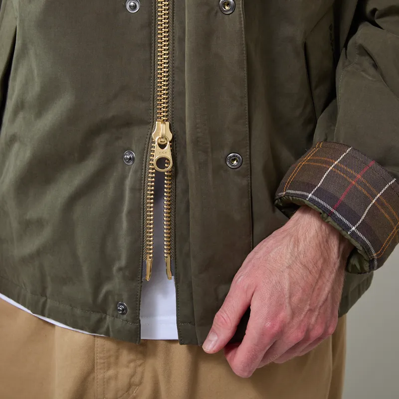Barbour Oversized Padded Rollback Transport Jacket Olive-7