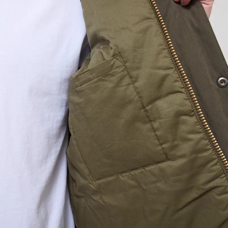 Barbour Oversized Padded Rollback Transport Jacket Olive-6
