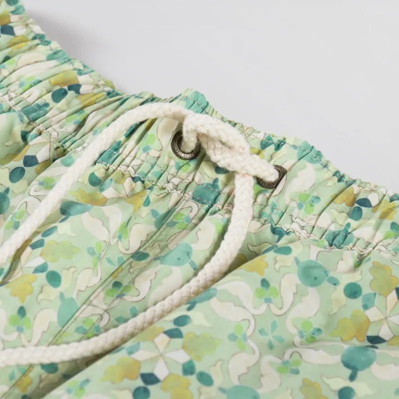 Pompeii Mediterranean Tile Swim Trunks Aloe-4