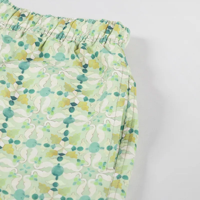 Pompeii Mediterranean Tile Swim Trunks Aloe-5