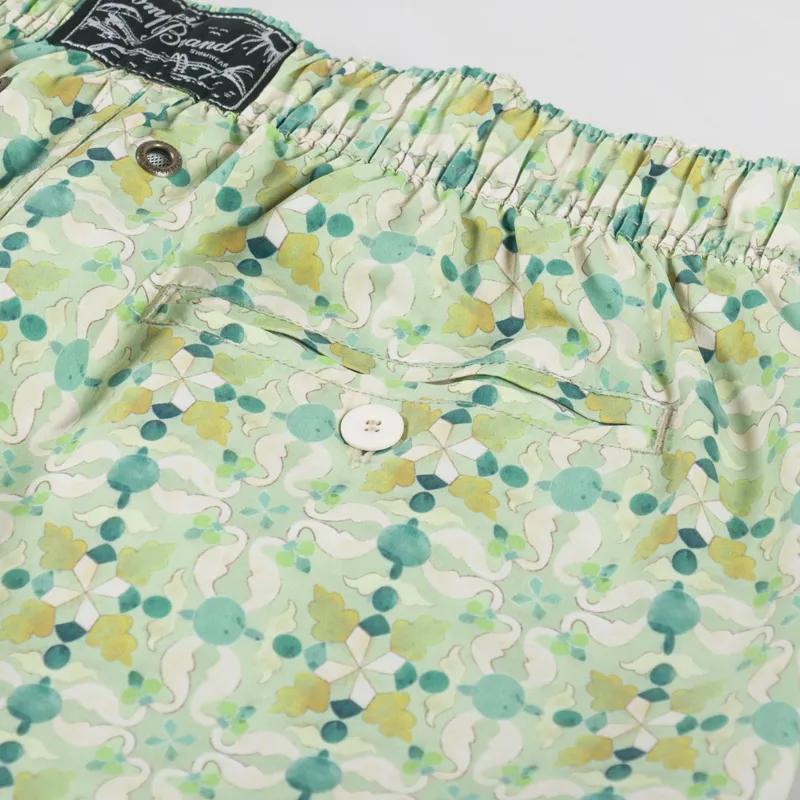 Pompeii Mediterranean Tile Swim Trunks Aloe-7