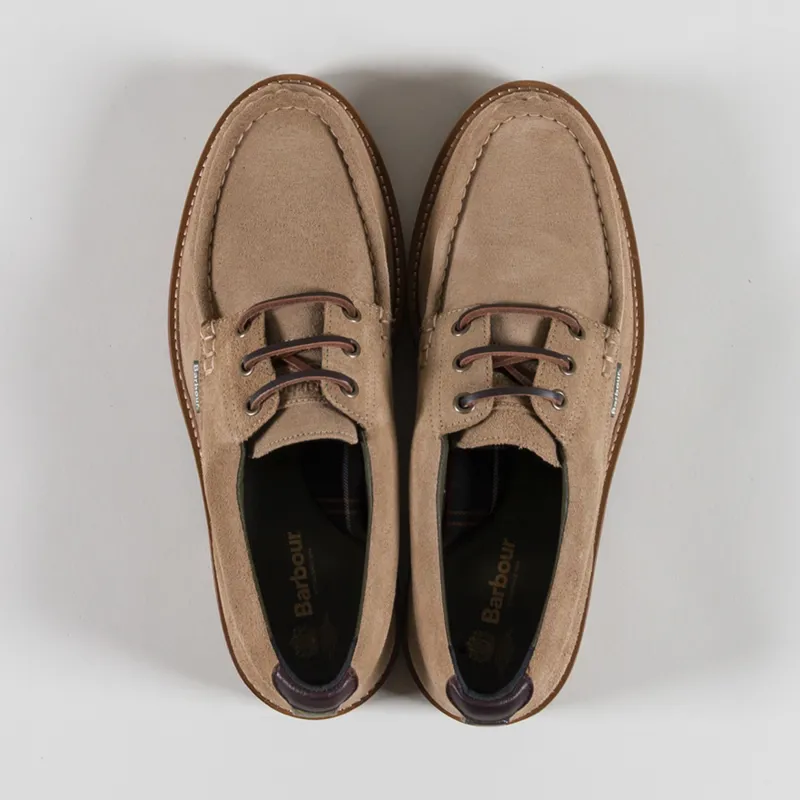 Barbour Paxton Apron Leather Derby Shoes Taupe Suede-6