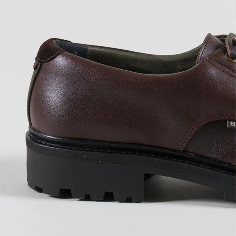 Barbour Paxton Apron Leather Derby Shoes Dark Brown-4