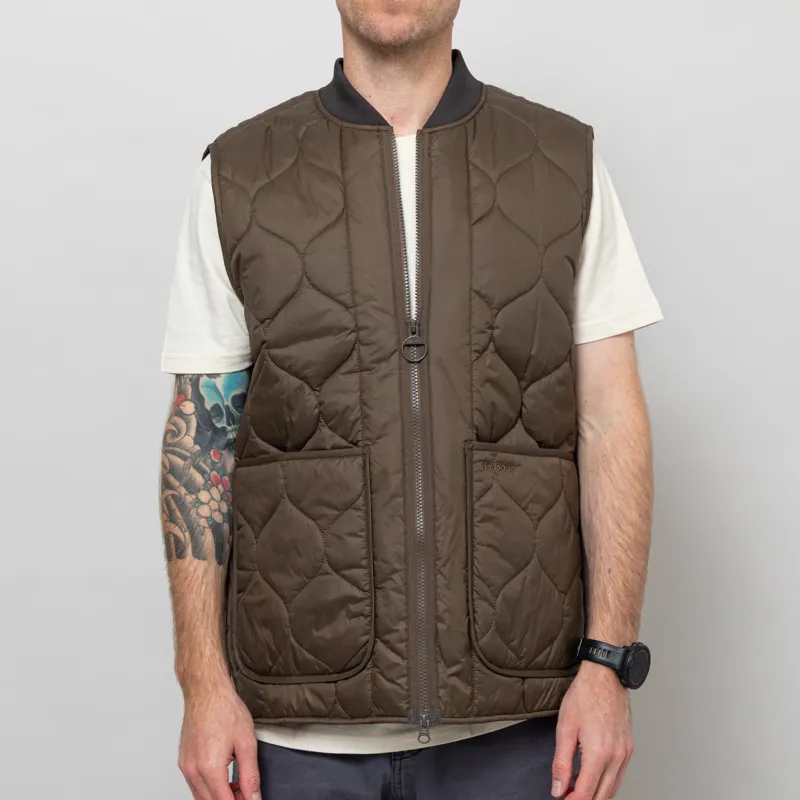 Barbour Re-Engineered Utility Liddesdale Quilted Gilet Dark Olive