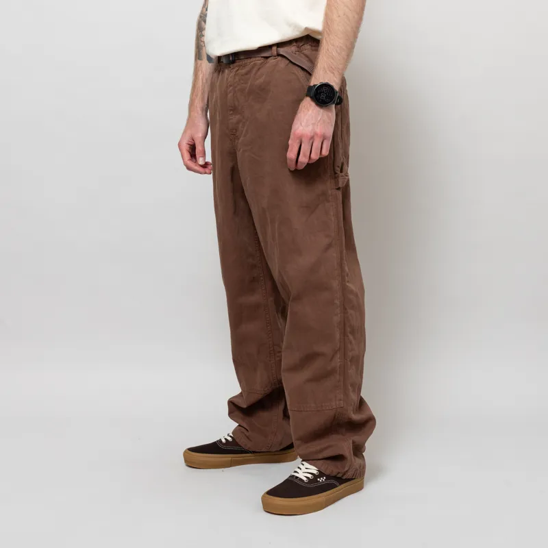 Gramicci Canvas Work Pants Chocolate Aged-1