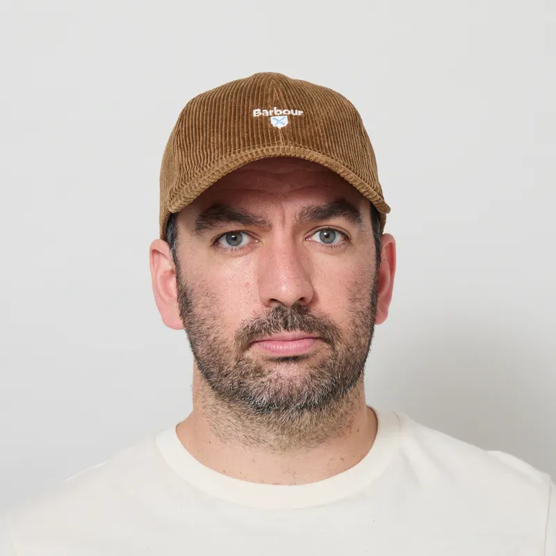Barbour Preston Cord Cap Beige-1