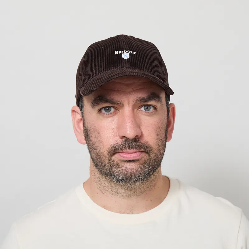 Barbour Preston Cord Cap Brown-1