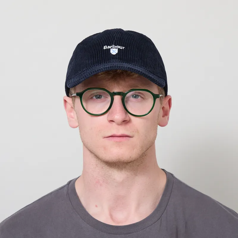 Barbour Preston Cord Cap Navy-1