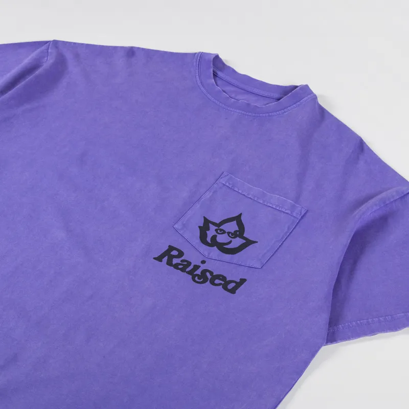 Raised Factory Crew T Shirt Purple-3