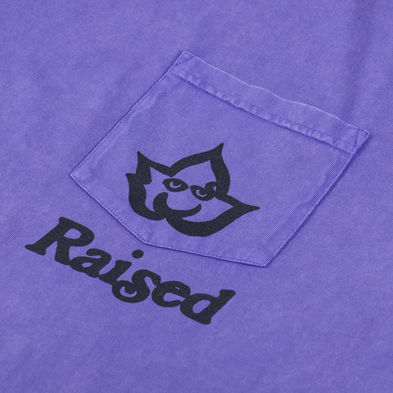 Raised Factory Crew T Shirt Purple-5