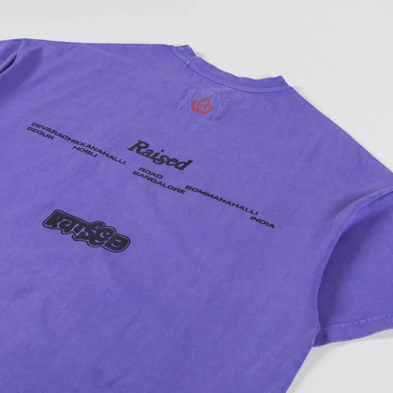 Raised Factory Crew T Shirt Purple-2