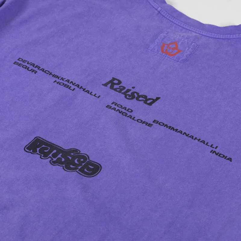 Raised Factory Crew T Shirt Purple-4
