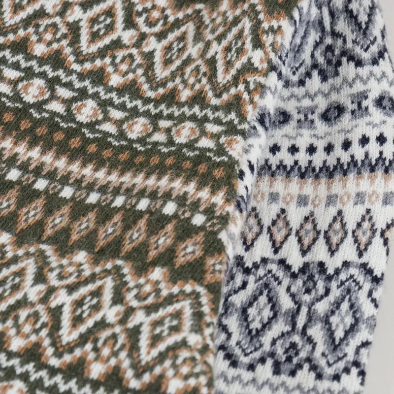 Barbour Hardale Patchwork Crewneck Jumper Olive-5