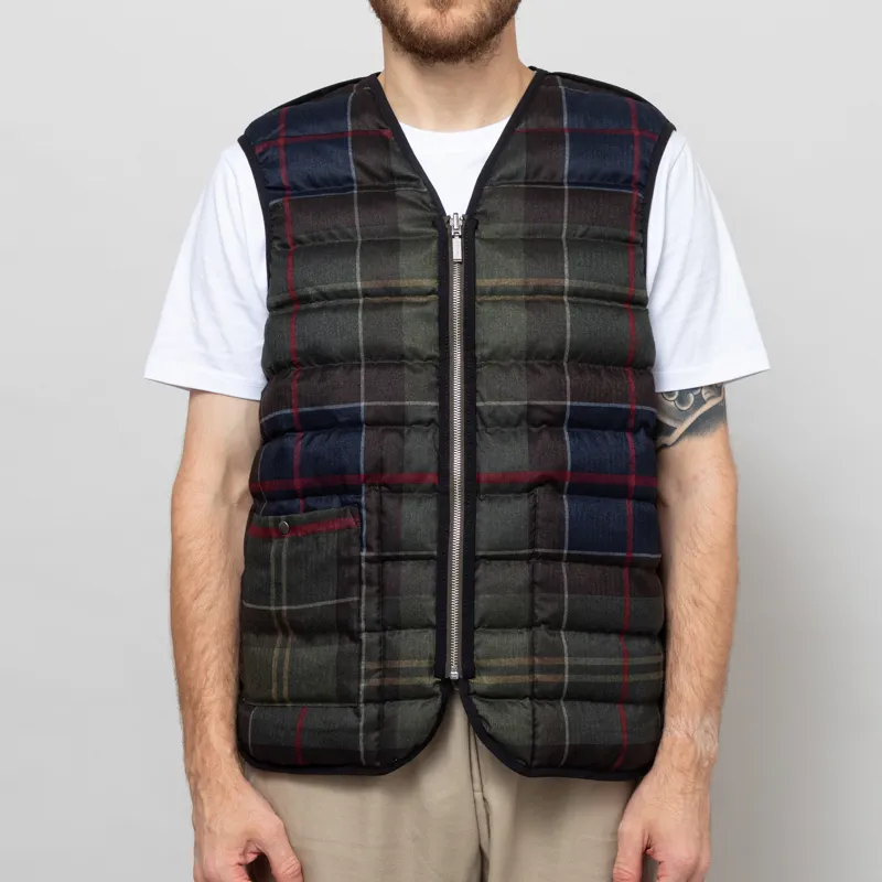 Barbour Reversible Down Liner Olive Multi-2