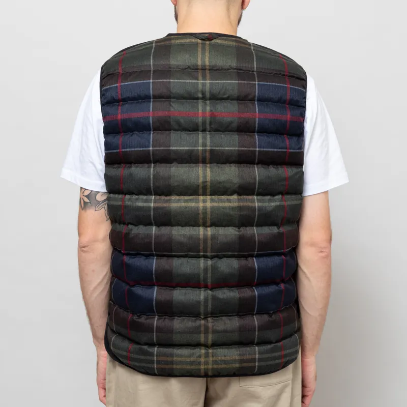 Barbour Reversible Down Liner Olive Multi-6