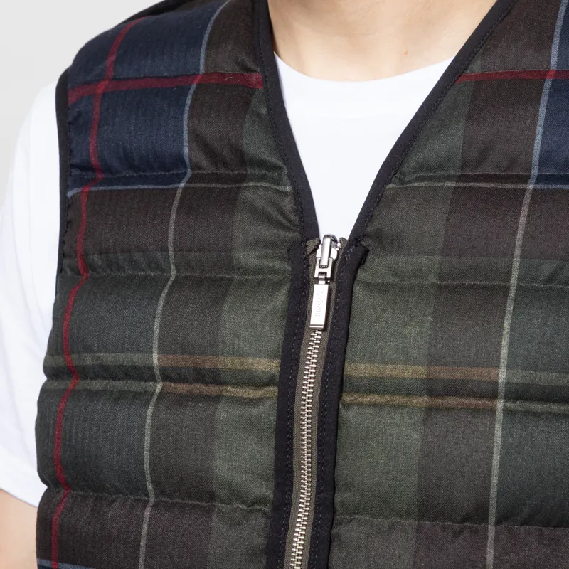 Barbour Reversible Down Liner Olive Multi-9