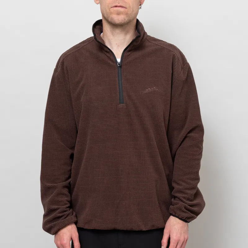 Mellow Clo Summit Half Zip Fleece Brown