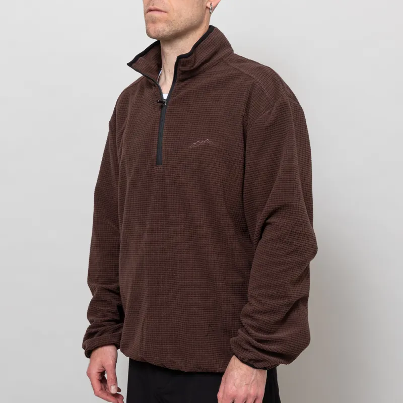 Mellow Clo Summit Half Zip Fleece Brown-1