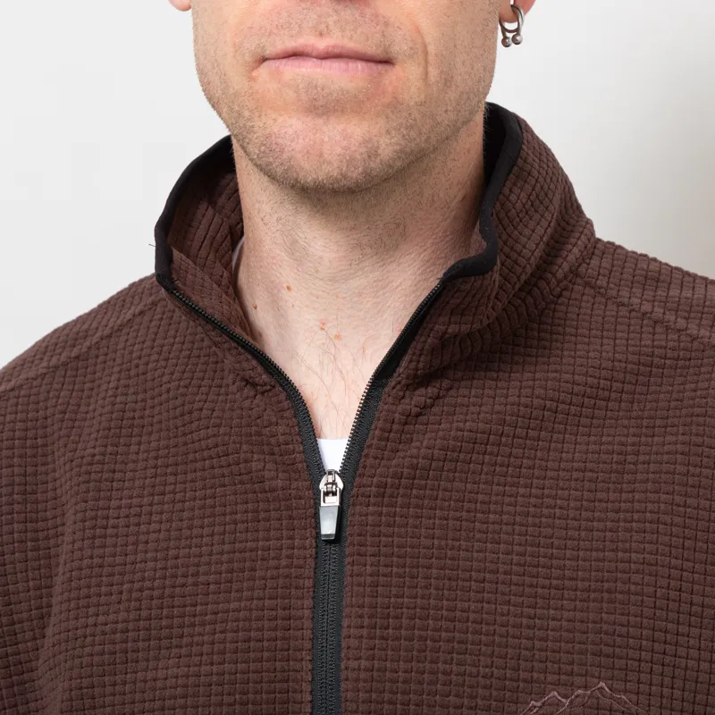 Mellow Clo Summit Half Zip Fleece Brown-5