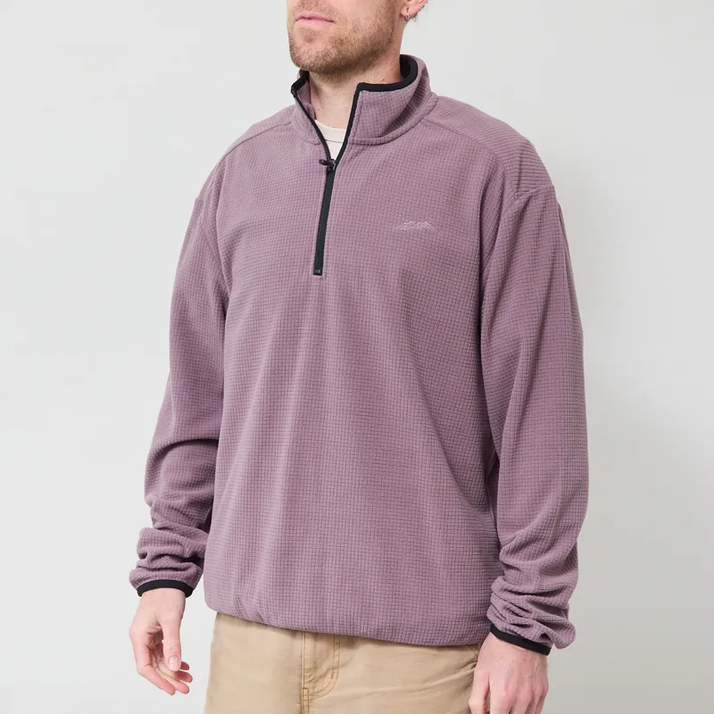 Mellow Clo Summit Half Zip Fleece Rich Plum-1
