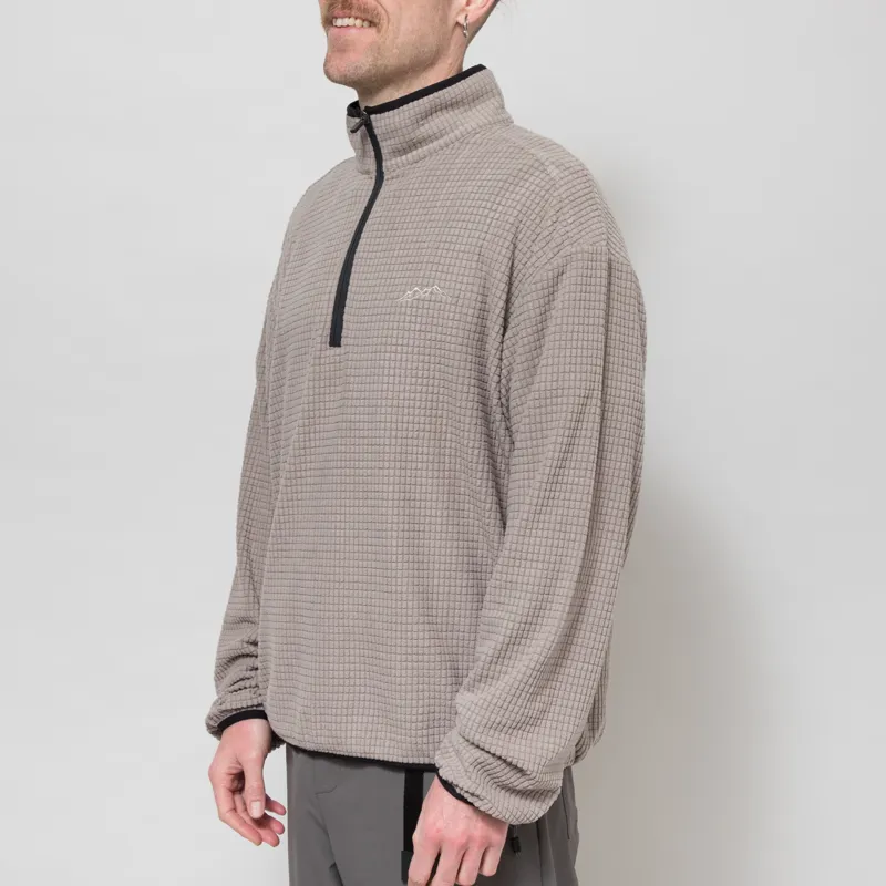 Mellow Clo Summit Half Zip Fleece Stone-1