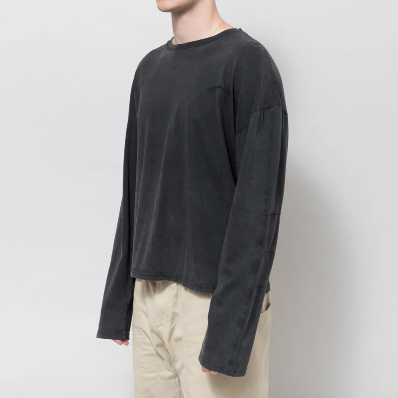 Mellow Clo Everyday Long Sleeve T Shirt Washed Black-1
