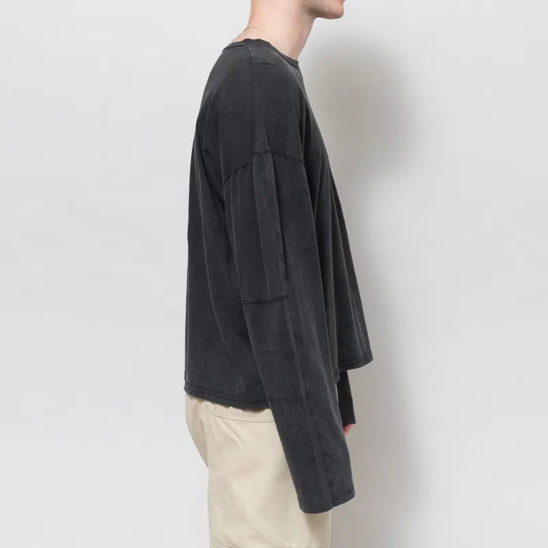 Mellow Clo Everyday Long Sleeve T Shirt Washed Black-3