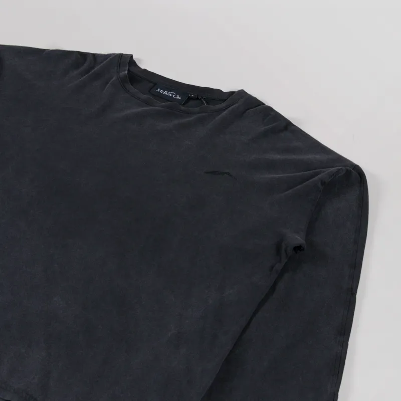 Mellow Clo Everyday Long Sleeve T Shirt Washed Black-2