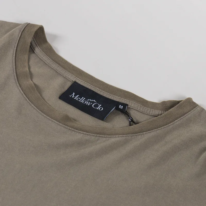 Mellow Clo Everyday Long Sleeve T Shirt Washed Brown-4