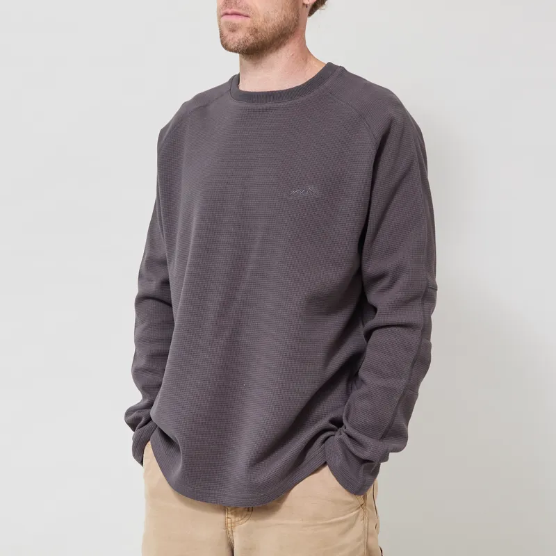 Mellow Clo Everyday Waffle Long Sleeve Onyx Grey-1