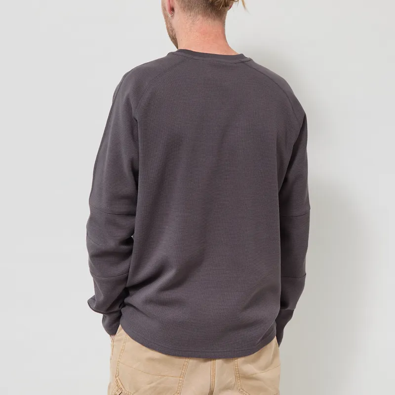 Mellow Clo Everyday Waffle Long Sleeve Onyx Grey-2