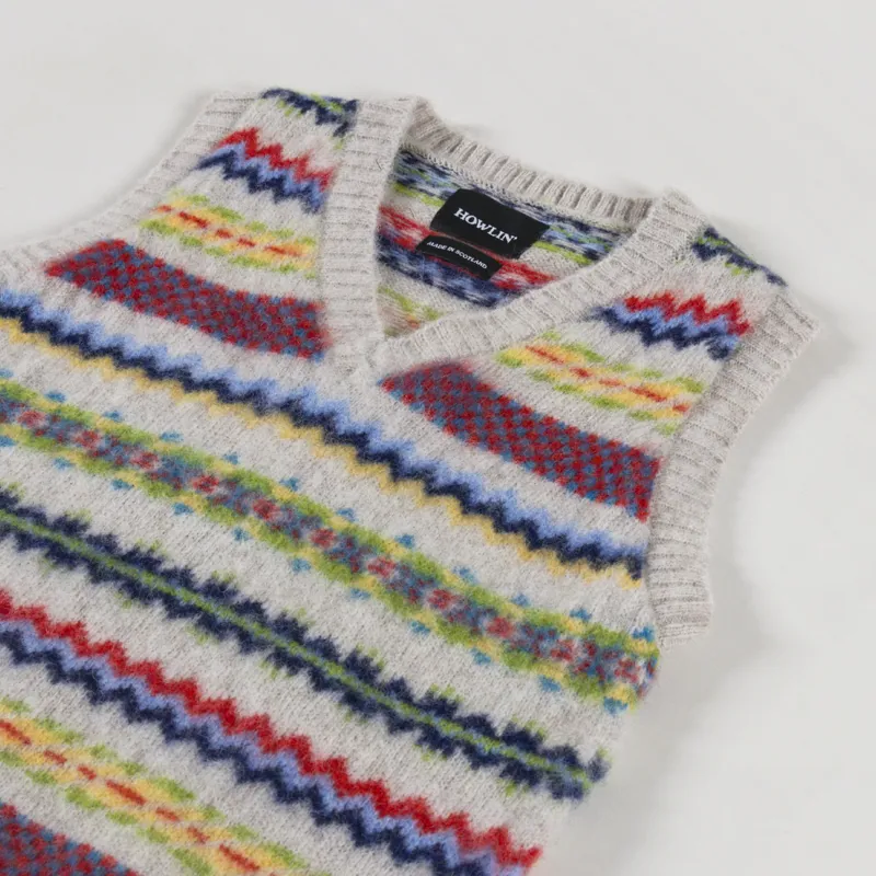 Howlin' Womens My Little Woolen Wonder Knitted Vest Cosmic Latte-6