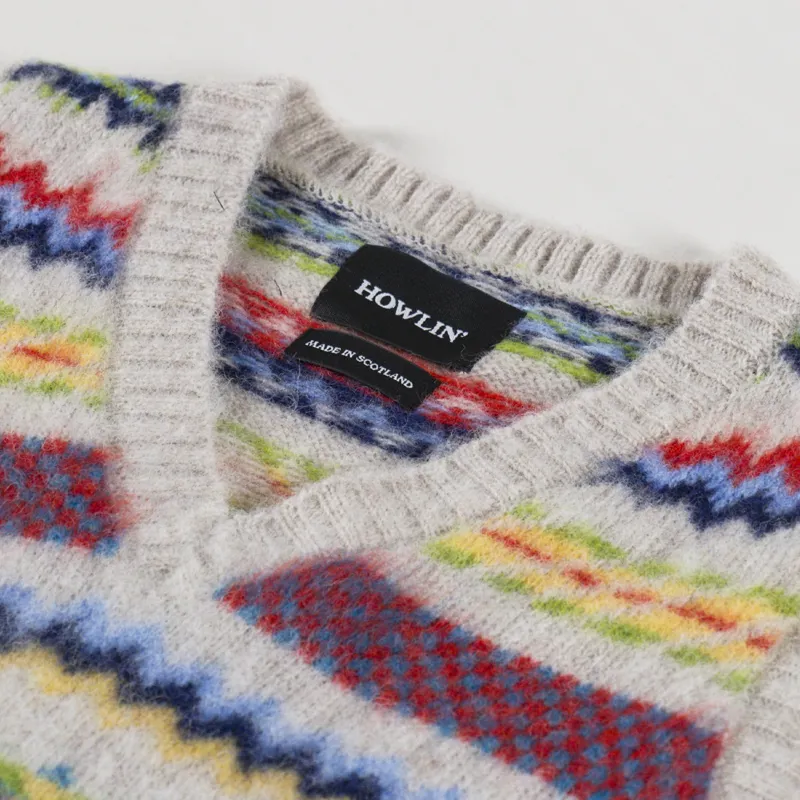 Howlin' Womens My Little Woolen Wonder Knitted Vest Cosmic Latte-8