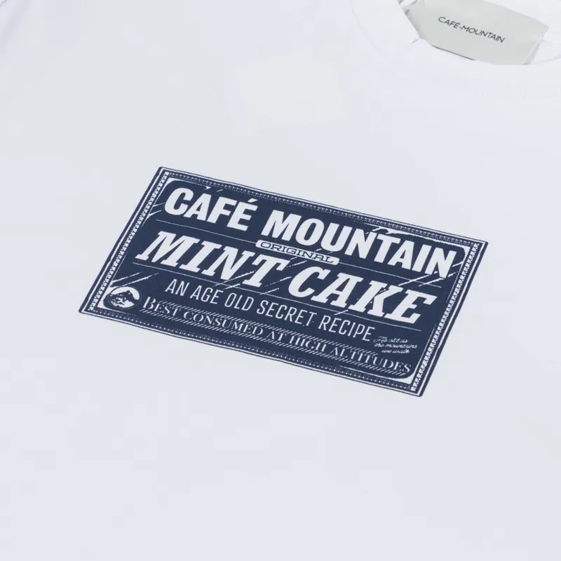 Cafe Mountain Mint Cake T Shirt White-2