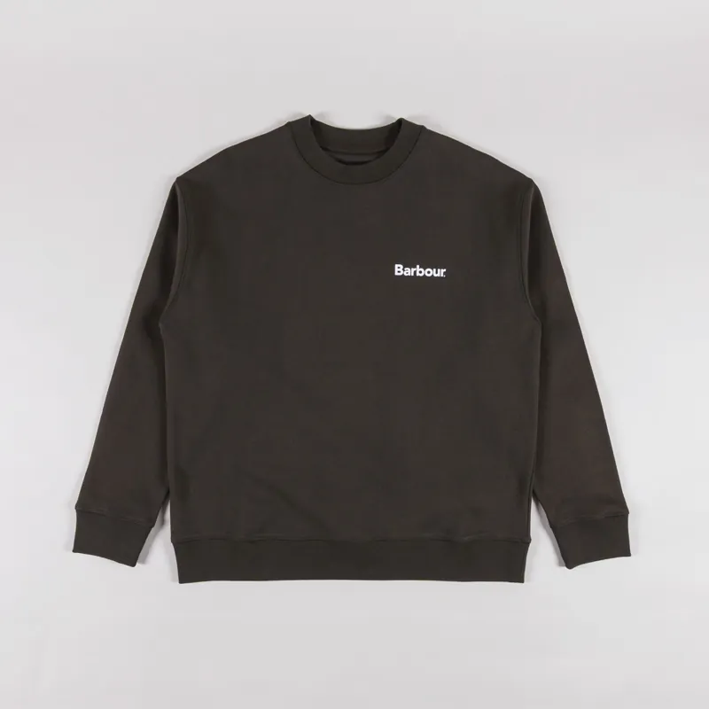 Barbour Nicholas Oversized Crewneck Jumper Sage-1