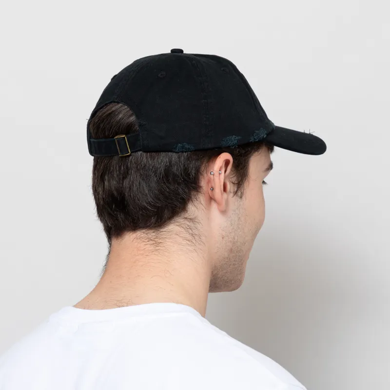 Museum Of Peace And Quiet Wordmark Distressed Dad Cap Black-2
