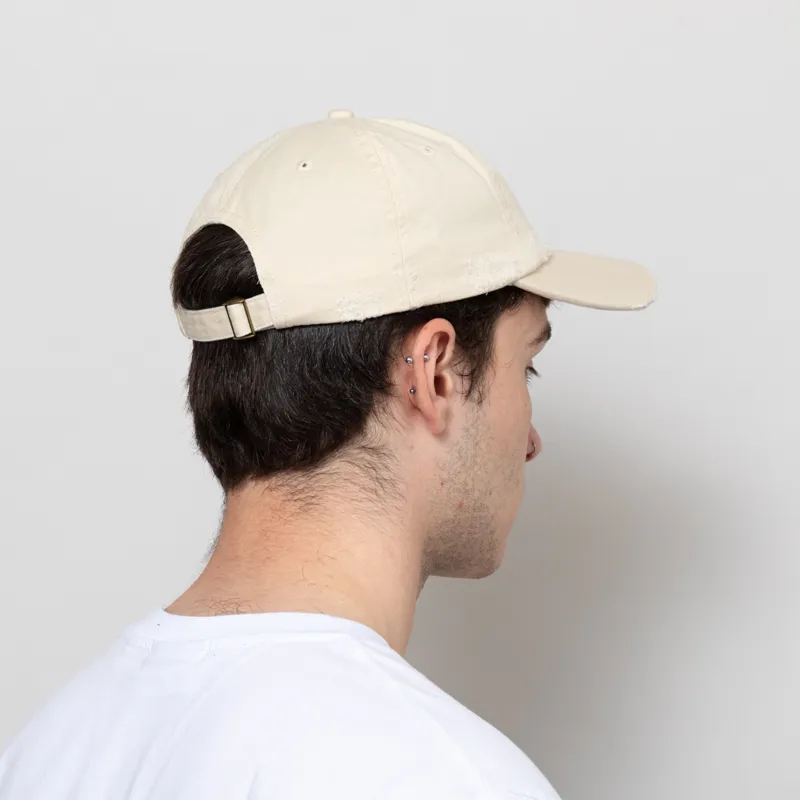 Museum Of Peace And Quiet Wordmark Distressed Dad Cap Bone-2