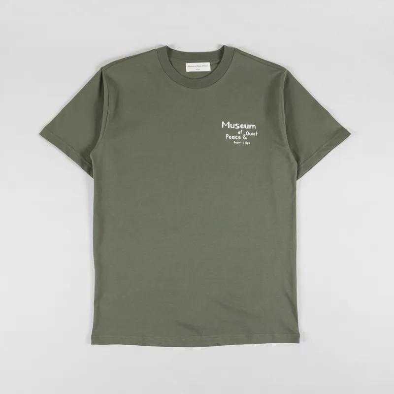 Museum Of Peace And Quiet Resort T Shirt Olive-1