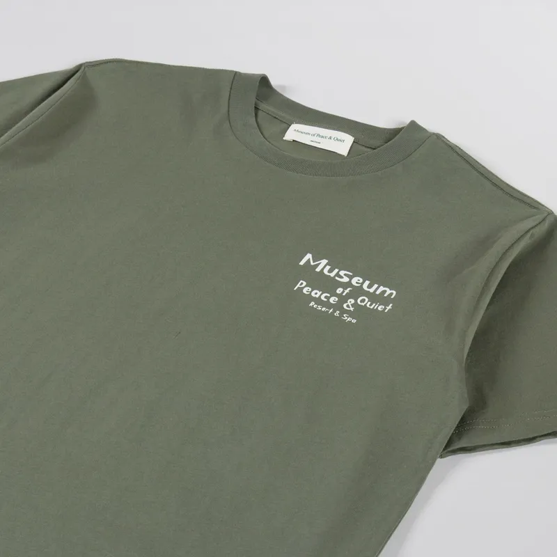 Museum Of Peace And Quiet Resort T Shirt Olive-3
