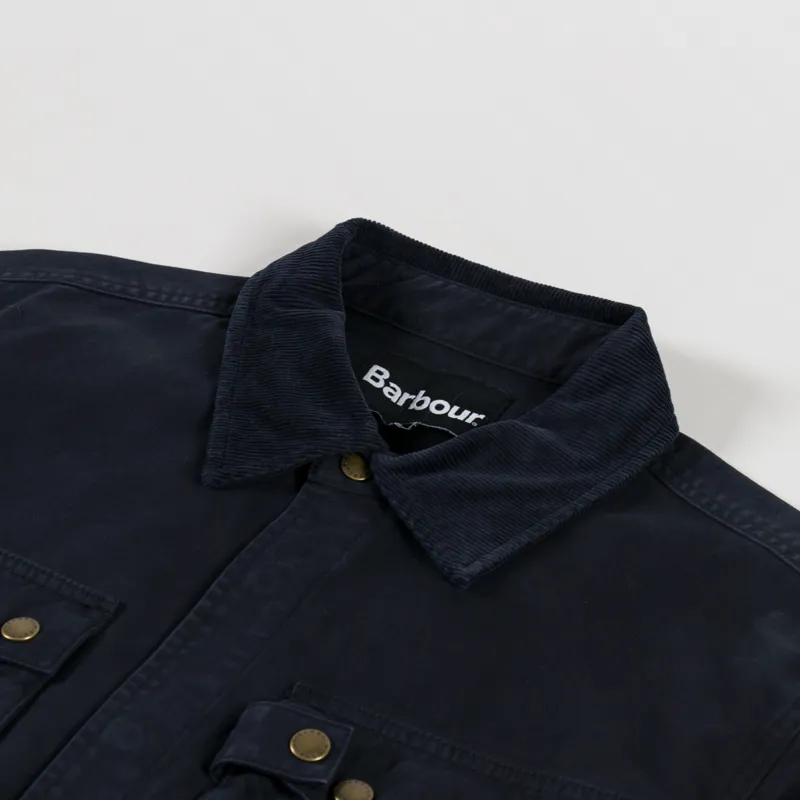 Barbour Oakmoor Oversized Twill Overshirt Black-4