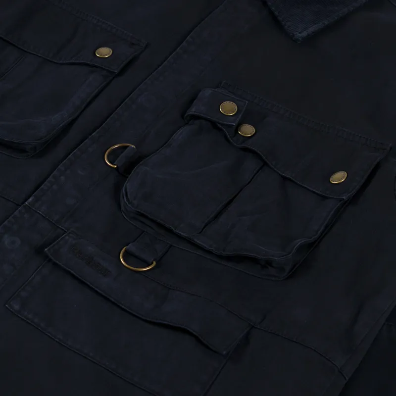 Barbour Oakmoor Oversized Twill Overshirt Black-5