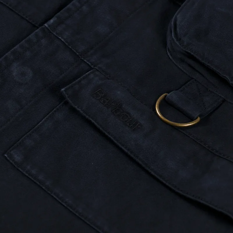 Barbour Oakmoor Oversized Twill Overshirt Black-7