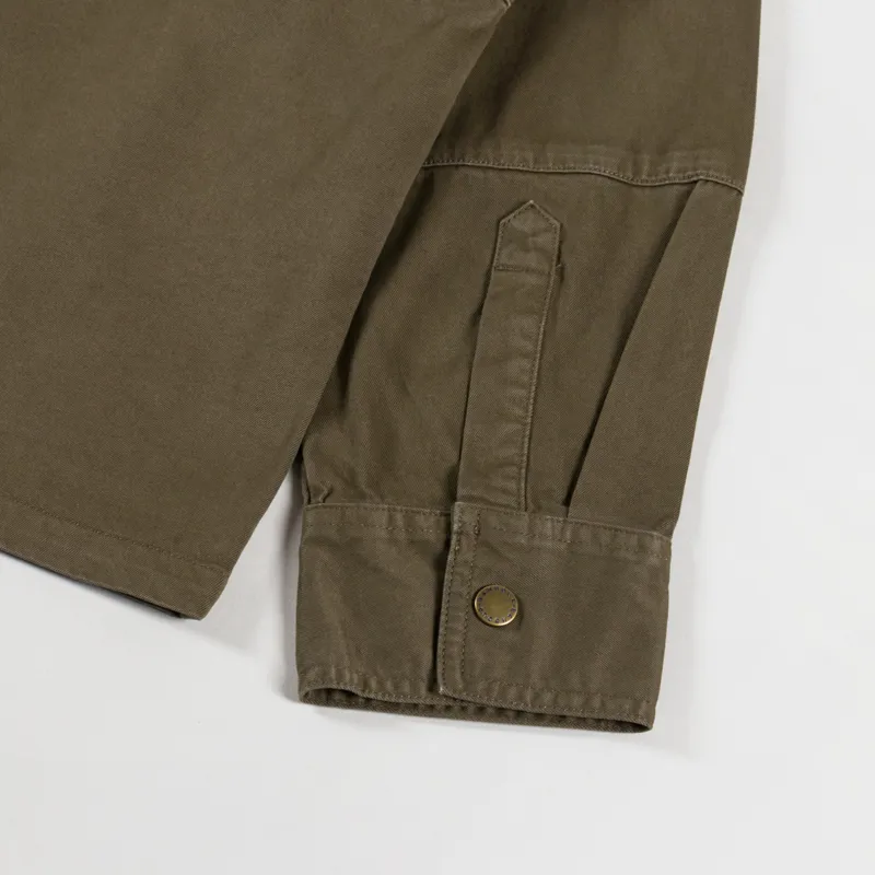 Barbour Oakmoor Oversized Twill Overshirt Light Sage-8