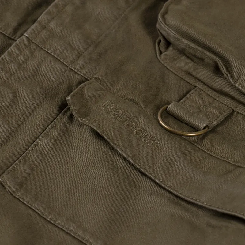 Barbour Oakmoor Oversized Twill Overshirt Light Sage-5