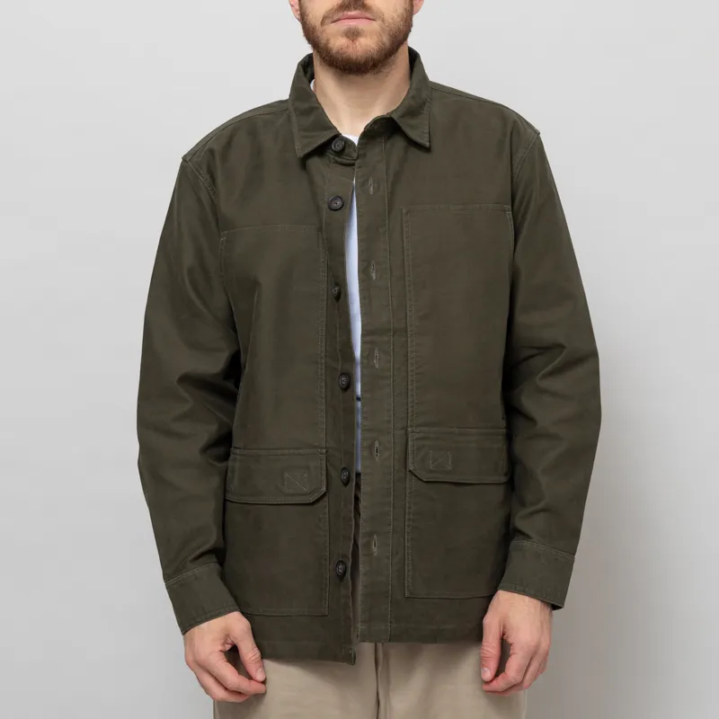 Barbour Newbirch Oversized Overshirt Forest-1