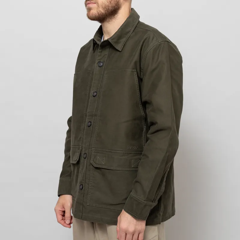 Barbour Newbirch Oversized Overshirt Forest-2