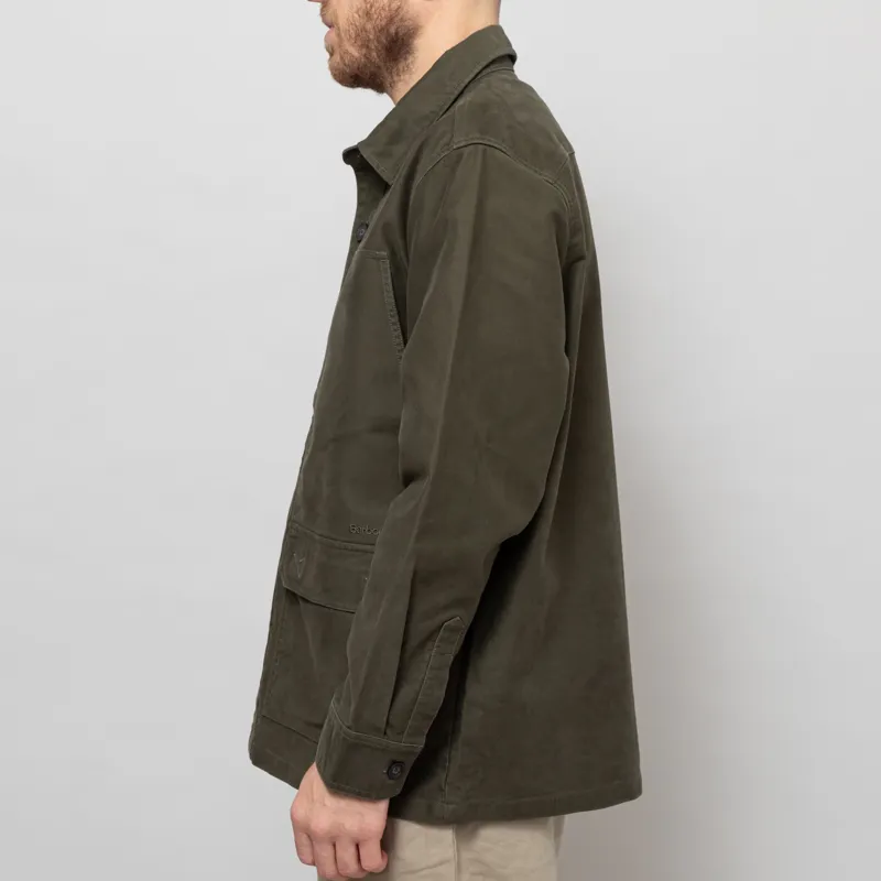 Barbour Newbirch Oversized Overshirt Forest-3